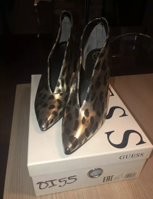 Guess Donna Tronchetti Aperti in pelle Animalier Dorati/Tg. 39 NUOVE