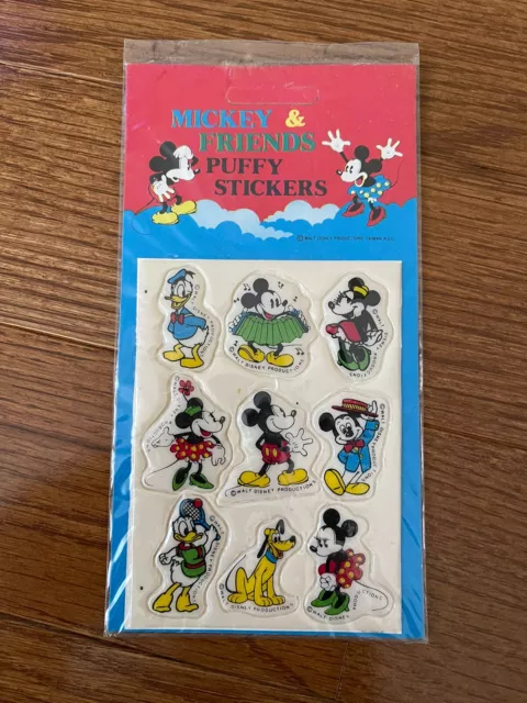 Vintage Tuff Mickey Mouse Puffy Sports Hollywood Minnie Mouse 16 Disney  Stickers