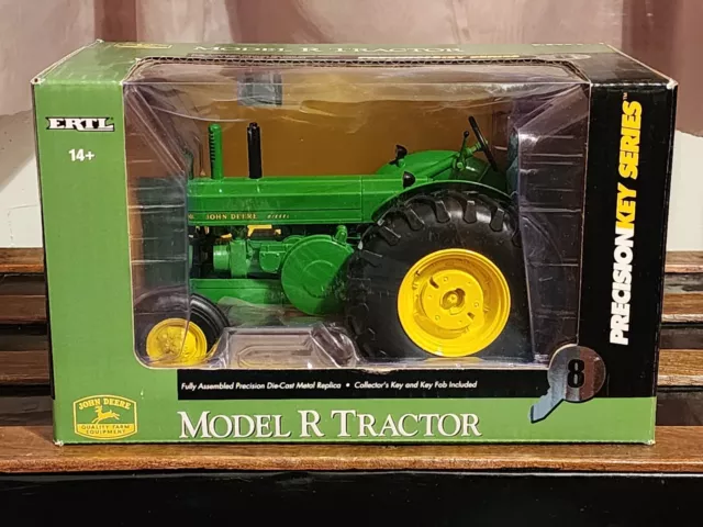 Ertl Precision Key Series  #8 John Deere Model R Tractor 1/16 Scale