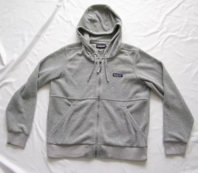 Women's Patagonia Full Zip Fleece Polyester Gray Hoodie Sz Small (WS39)