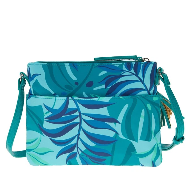 Samantha Brown To-Go Printed Tassel Zip Small Crossbody Bag in Palm Leaf - NWT 2