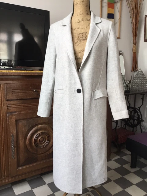 Zara manteau sales long noir femme