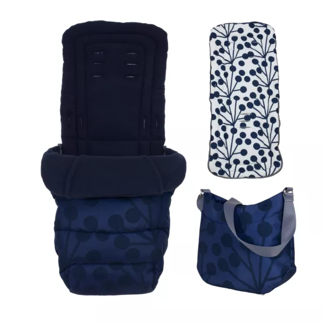 Cosatto Cosy Toes Footmuff & Changing Pram Bag Bag Bundle Lunaria Ink