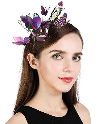 Peacock Feather Fascinator Hair Clip Headband 1920s Costume Flapper Headpiece