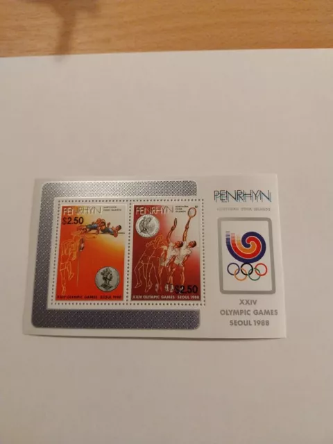 Timbres Neuf Penrhyn Jeux Olympique Séoul Année  1988Yvert N B78A