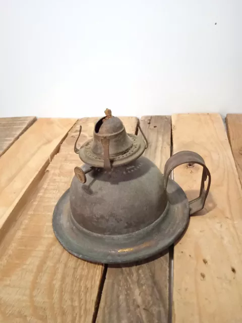 Antique /Vintage  Oil Lamp / Paraffin lamp .Pink Tin Oil lamp