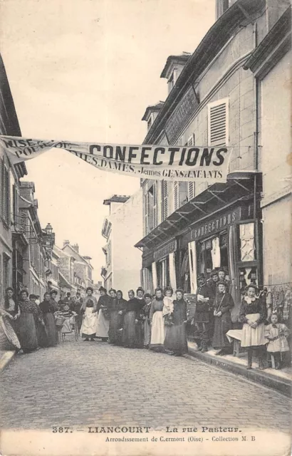 Cpa 60 Liancourt / La Rue Pasteur / Clothing Store