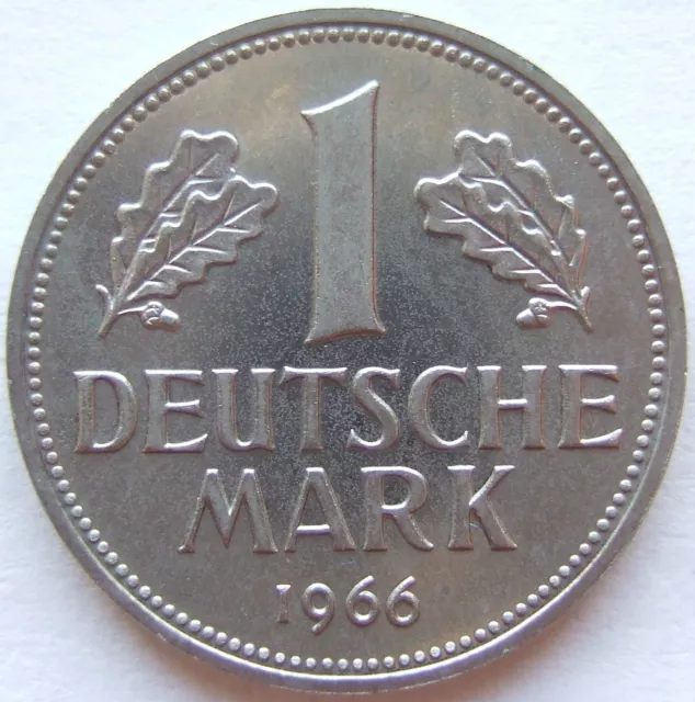 Münze Bundesrepublik Deutschland 1 Deutsche Mark 1966 J in Polierte Platte