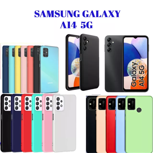 PER Samsung Galaxy A14 5G l'ORIGINALE Cover In Silicone Slim Antiurto Custodia