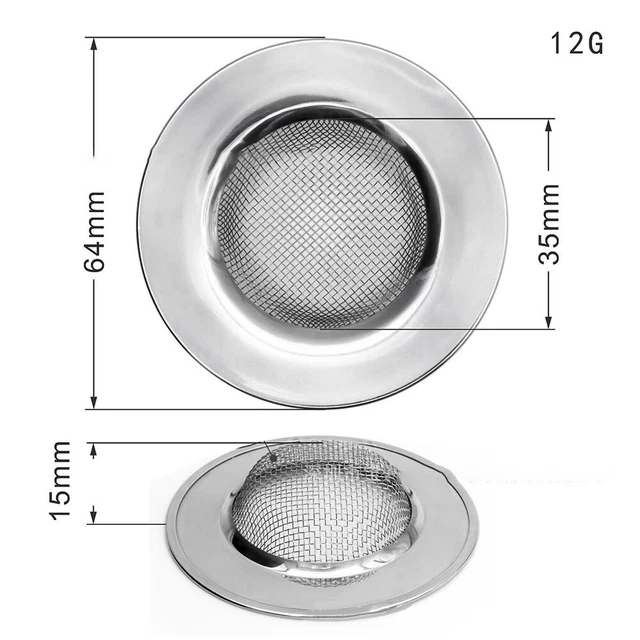 Sink Filter Household Replacement Slag Separator Stainless Steel Durable