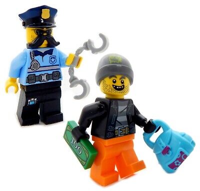 lego police car and robber