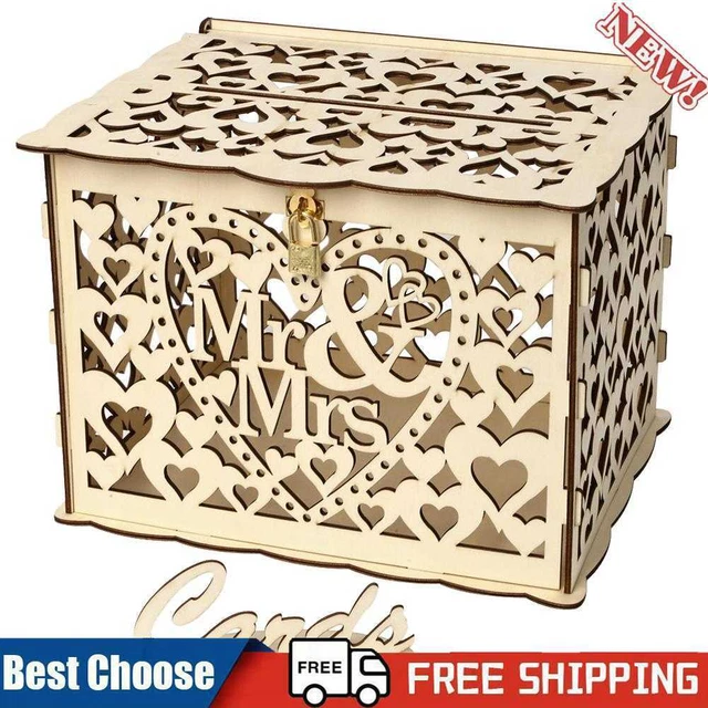 Contenitore cartoline regalo cave in legno fai da te creativo decorazione matrimonio (JM01191)
