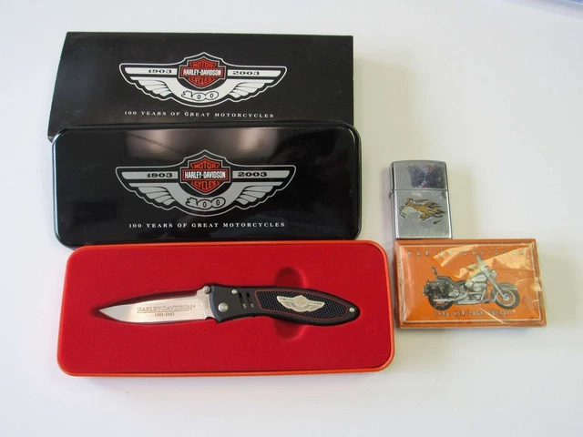 Harley-Davidson　アニバーサリーナイフ Harley Davidson 20th Year (1971-1991) Anniversary SuperGlide Buck