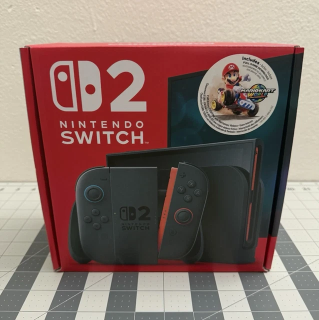 NINTENDO SWITCH 2 Console + Mario Kart World Bundle - Brand New - Ready ...