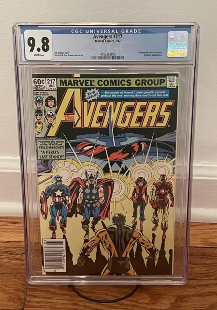 Avengers #217 CGC 9.8 (W) NM-MT Newsstand Edition Marvel Comics 1982 Bronze Age