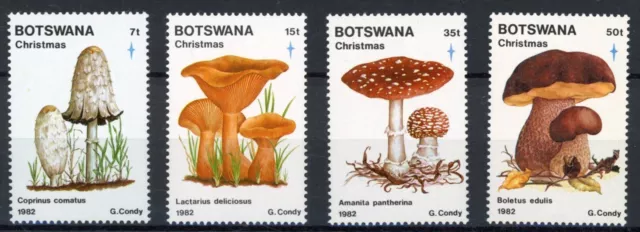 [81.306] Botswana 1982 : Mushrooms - Good Set Very Fine MNH Stamps