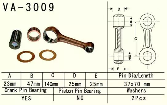 New VESRAH Pleuel connecting rod SUZUKI Quadmaster (00-01) LT-A500F