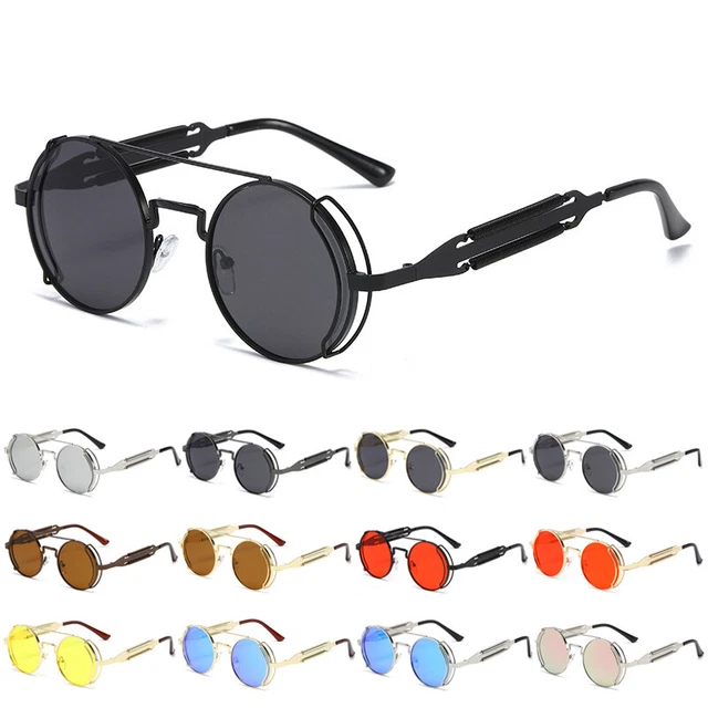 Occhiali Tondi Steampunk Occhiali Da Sole Rotondi Vintage Uomo