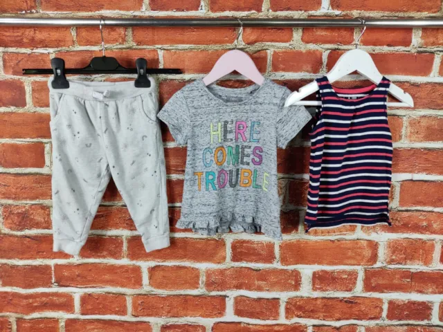 Baby Girls Bundle Age 12-18 Months Gap Mothercare Next Joggers T-Shirt Vest 86Cm