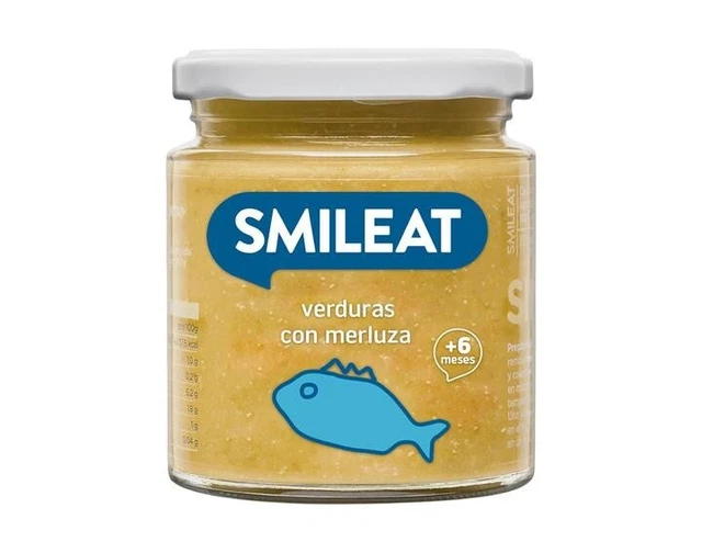 Smileat - Verduras Ecológicas Con Merluza (+8M, 230 G)