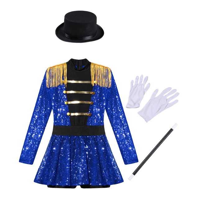 HULIJA Kinder Zirkusdirektor Kostüm – Samt Smoking Jacke, Langarm, Für Karneval & Cosplay