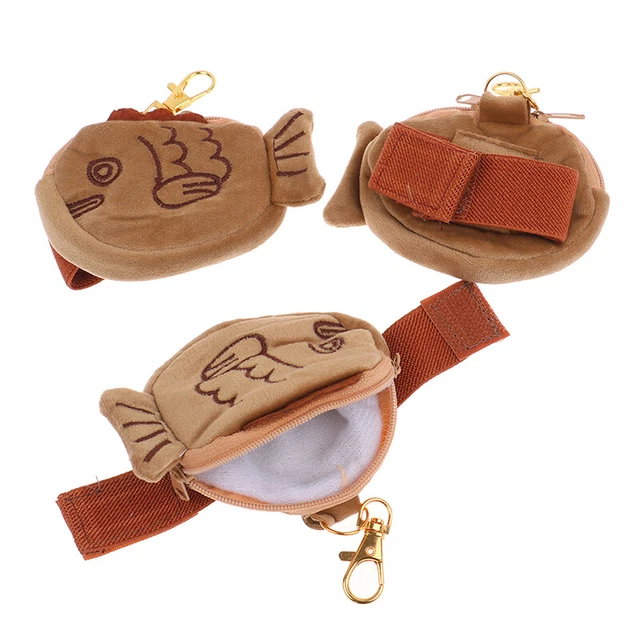 1 pz carino peluche snapper bambola pesce borsa monete mini carina cerniera ragazza moneta balena * jy