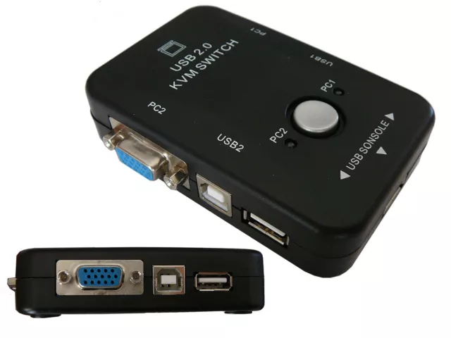 KVM SWITCH  2 Ports /// VERSION USB + VGA /// - MANUEL