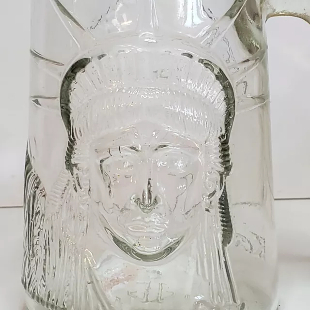 Vintage Heavy Glass Stein Anchor Hocking Statue Of Liberty 1886-1986 Centennial