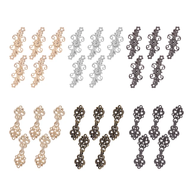 Retro Flower Brooch HOOK AND EYE BRA Cape Cloak FASTENERS REPAIR DRESS Clips Pin