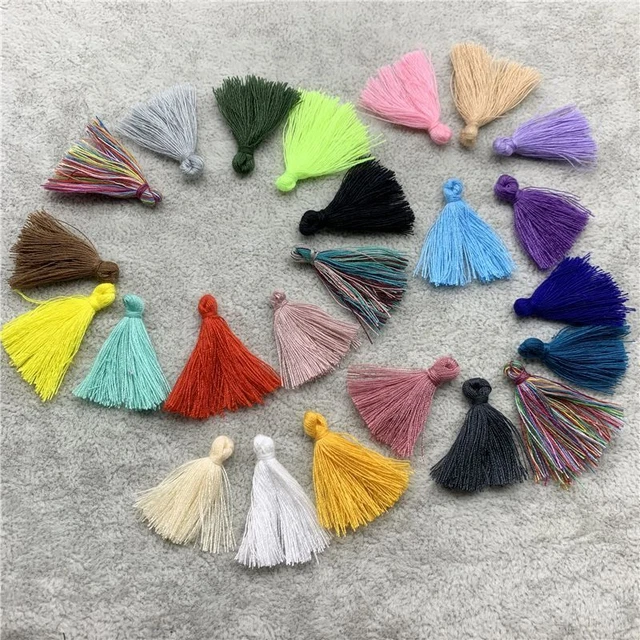 Small Cotton Fringe Trim Tassels Sewing Crafts Curtain Home Decor Tassel 30pcs