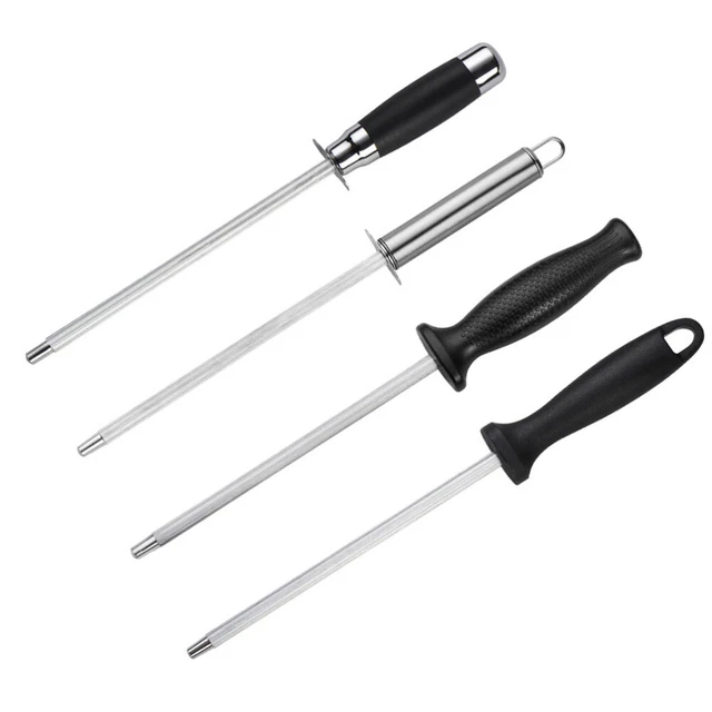 4 PIEZAS Afilador de cuchillos de acero inoxidable afilador de cuchillos profesional acero honso para K