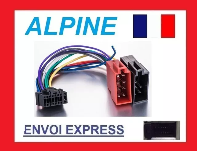 Cable Iso Autoradio Alpine 16Pin Faisceau Complet Cde-7854R 7854Rm 7855Rb 7857Rb