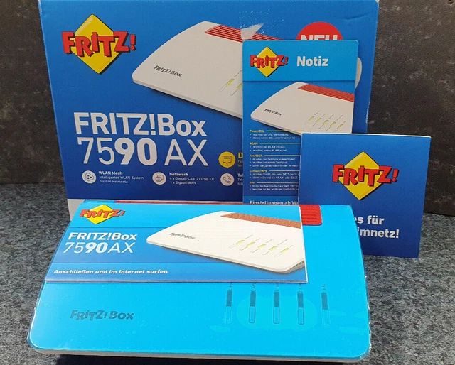 AVM FRITZ!Box 7590 AX (20002929) Wireless Router/DSL-Modem MIT ISDN! - NEU OVP