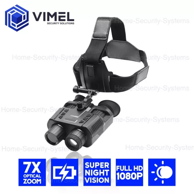 Head Strap Monocular Camera High-Grade IR Night Vision Outdoor 7X Magnification