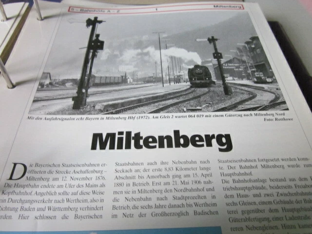 BAHNHOF UND GLEISPLAN Miltenberg 4S Bayern EUR 5,15 PicClick DE