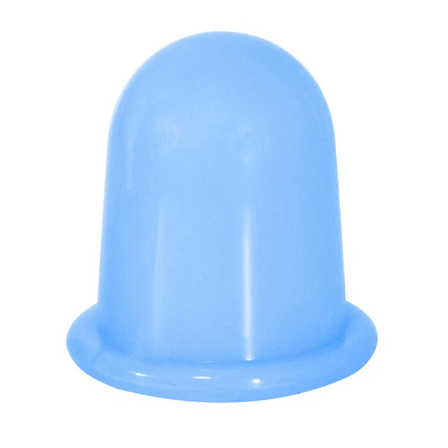 Silicone Cupping Therapy Kit Anti-aging Vacuum Cans for Body Care (Light Blue) F