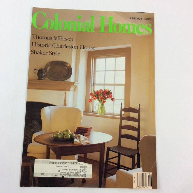 Colonial Homes Magazine Cover Vintage Original Print Ad Thomas Jefferson House