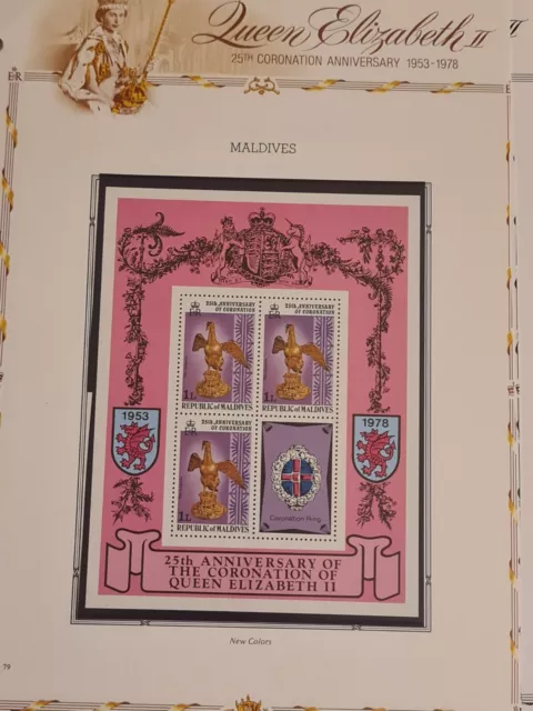 1978 UMM Maldives GB QE2 Coronation 25th Anniversary Commonwealth Omnibus