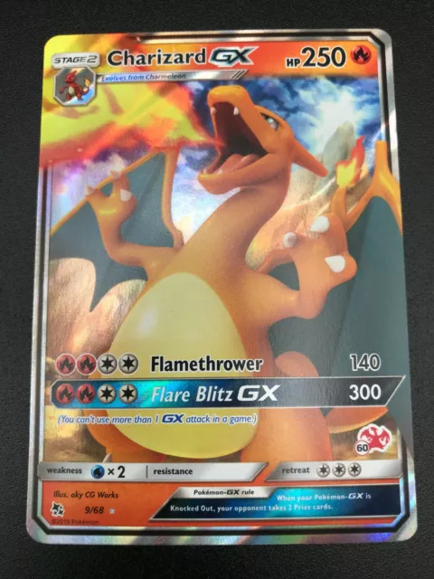 CHARIZARD GX ULTRA RARE 9/68 Pokemon SM Hidden Fates Battle