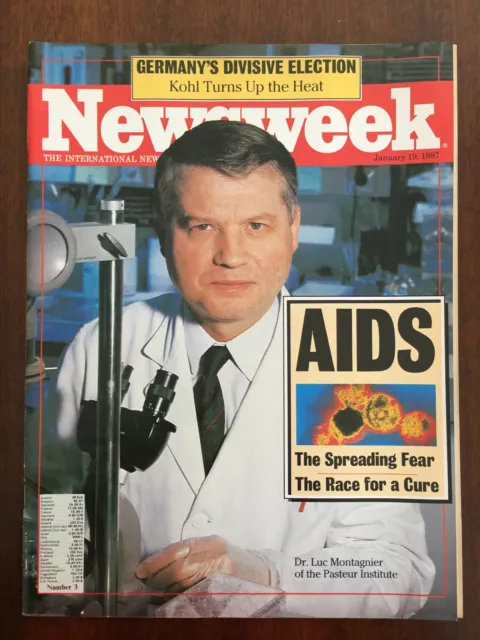 Newsweek Magazine January 19 1987 AIDS The Spreading Fear Luc Montagnier