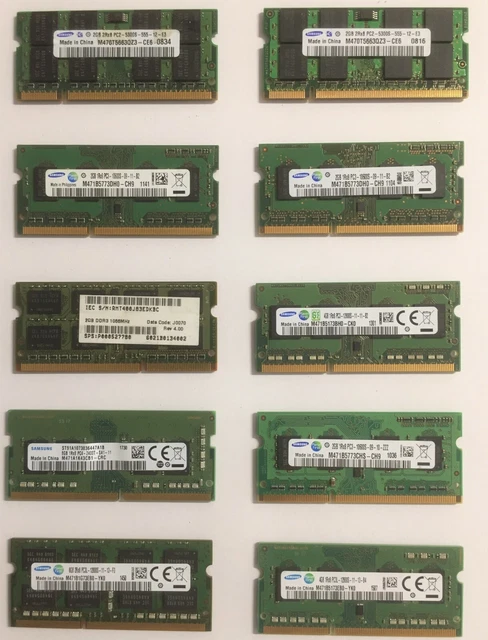 Samsung Laptop DDR3/DDR2 Various 8GB/4GB/2GB 12800/10600/8500/5300 (see details)