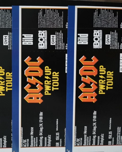 13 TICKETS AC/DC PWR UP TOUR Hannover Messe So., 04.08.2024 ACDC EUR 99,99 PicClick DE
