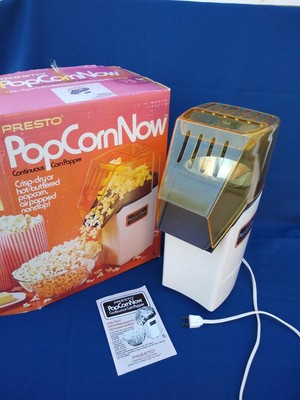 Presto Popcorn Now Hot Air Continuous Corn Popper 04810 Vintage 1978 Used