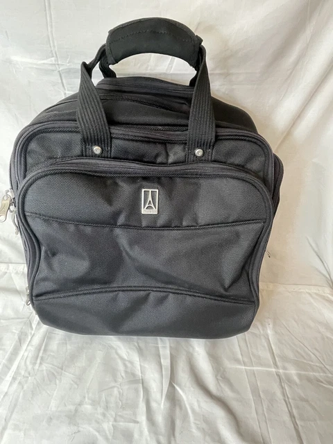 Travelpro Black 15" Carry On rolling Luggage Computer Laptop Bag Briefcase Crew