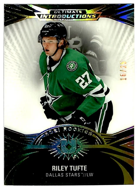 RILEY TUFTE 2021-22 UD Ultimate Collection Introductions Black /25 (BrH ...