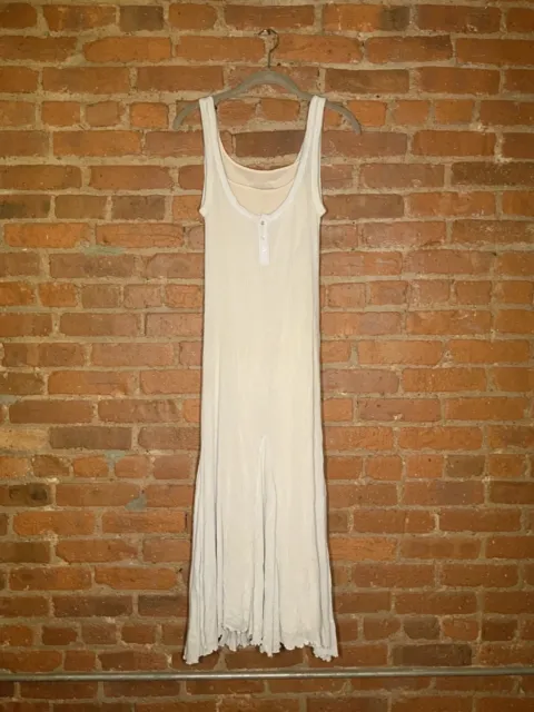 Ralph Lauren Purple Label White Maxi Ribbed Dress Size S