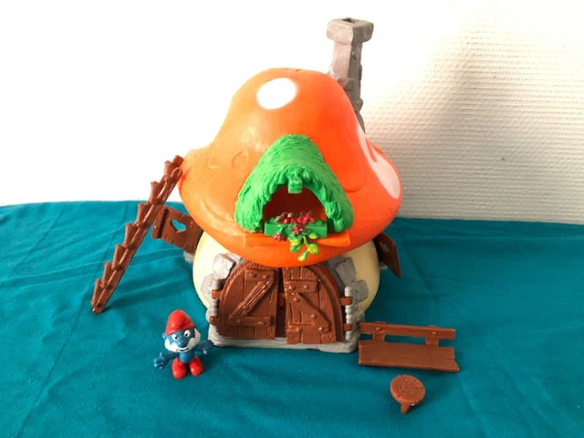 Maison Des Schtroumpfs Schleich, Toit Orange, Modèle Complet, Boîte Avec Défaut