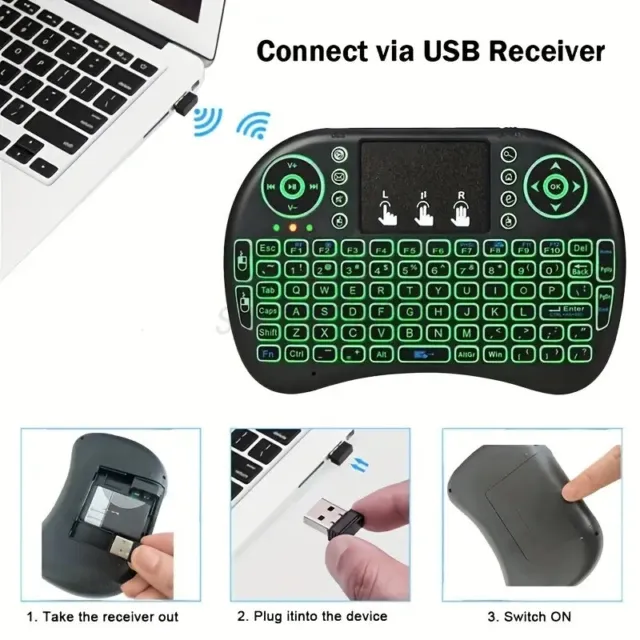 Mini Portable Wireless Keyboard Touchpad For Android Smart TV Box PC Laptop