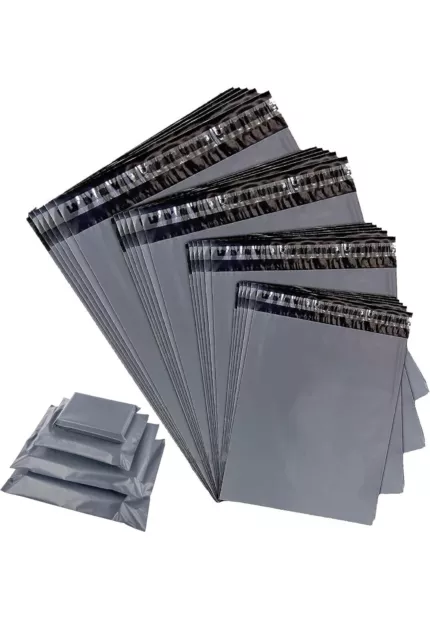 9 X 12 " Grey 50pcs Mailing Bags Strong Parcel Postage Post Poly Self Seal