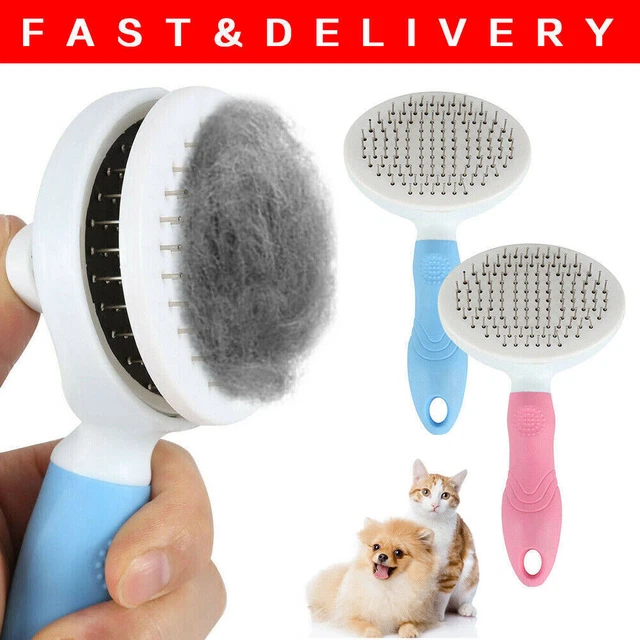 Pet Dog Cat Brush Grooming Slicker Self Cleaning Slicker Brush Massage Hair Comb